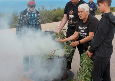 Smoking ceremony at East Mount Barren